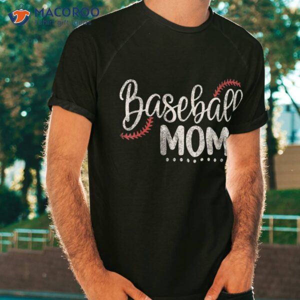 Baseball Mom Leopard Game Day Mothers Shirt