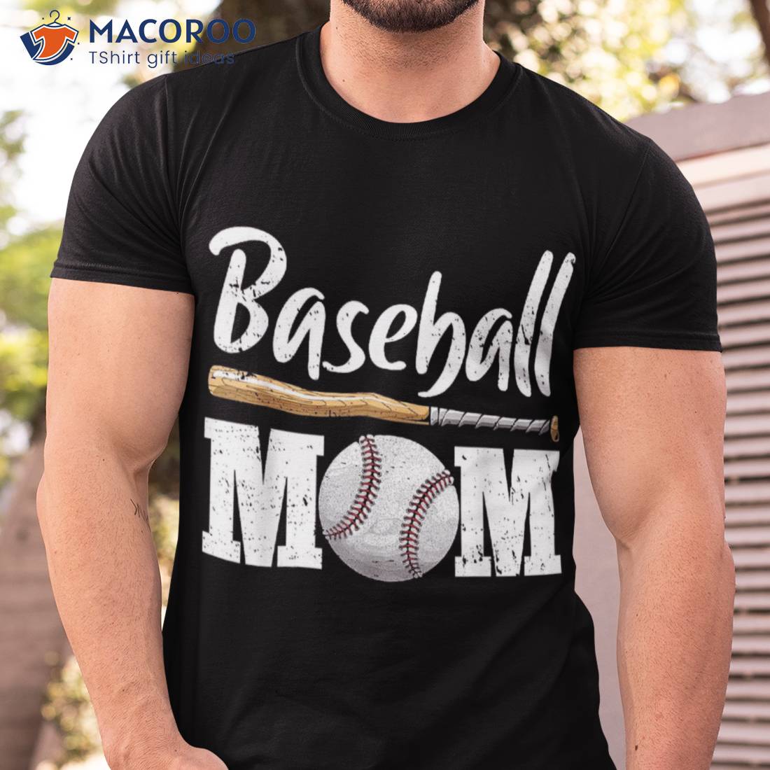 Baseball Mom Gifts Leopard Print Mama Mother's Day Shirt