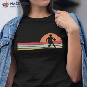 basketball player girl sunset retro baller girls kids shirt tshirt