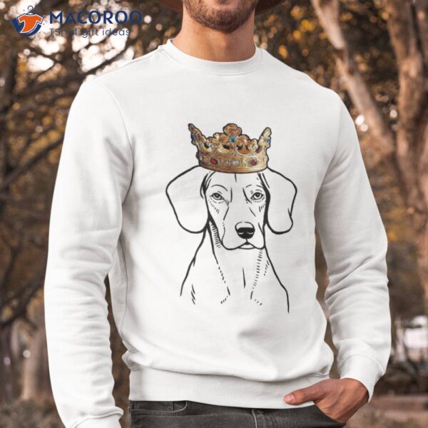 Beagle Dog Wearing Crown Shirt