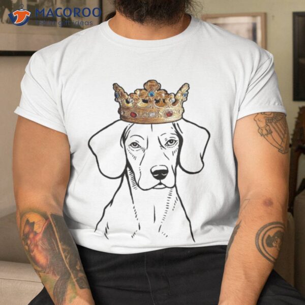 Beagle Dog Wearing Crown Shirt