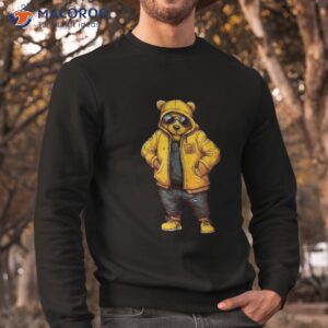 bear animal dressed in cloths as human kids shirt sweatshirt