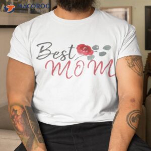 Best Mom Red Rose Watercolor Mother’s Day Shirt