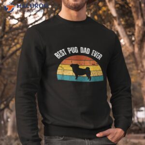best pug dad ever shirt retro gift for sweatshirt