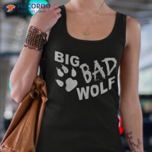 big bad wolf paw distressed white funny novelty t shirt tank top 4