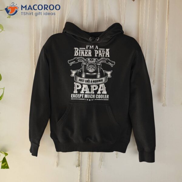 Bike Grandpa Motorcycle Rider Retiret Gift Papa Biker Short Sleeve Shirt