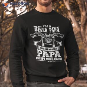 bike grandpa motorcycle rider retiret gift papa biker short sleeve shirt sweatshirt