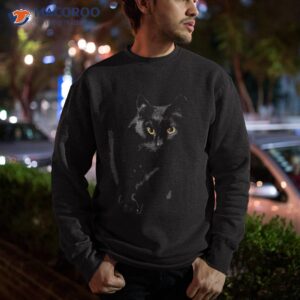 black cat yellow eyes shirt cats tee gifts sweatshirt