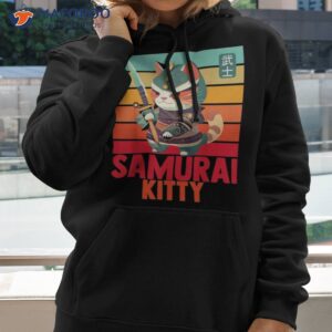 blending anime and feline samurai kitty takes over shirt hoodie 2