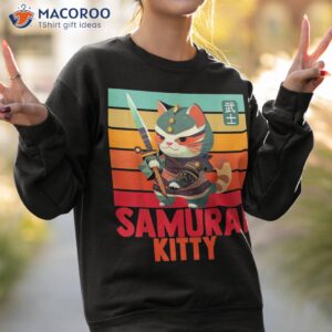 blending anime and feline samurai kitty takes over shirt sweatshirt 2