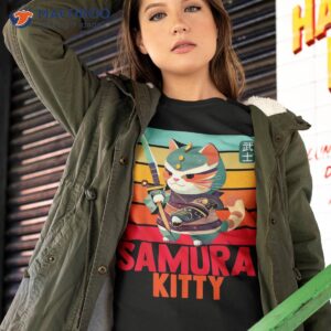 blending anime and feline samurai kitty takes over shirt tshirt 2