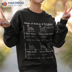 calculus volume of surfaces of revolution vintage math physic shirt sweatshirt 2