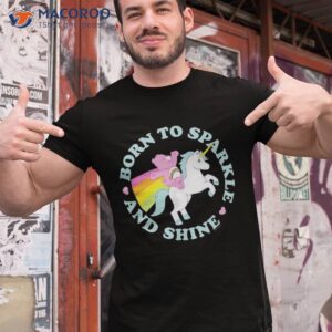 Care Bears Cheer Bear Born To Sparkle And Shine Unicorn Shirt