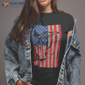 Cat American Flag Patriotic Usa Lover ‘s Kids Shirt