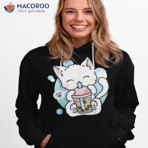 cat boba tea bubble anime kawaii neko shirt hoodie 1