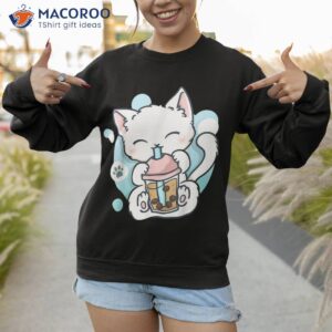 cat boba tea bubble anime kawaii neko shirt sweatshirt 1 1