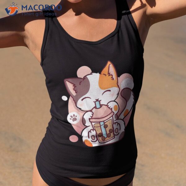 Cat Boba Tea Bubble Anime Kawaii Neko Shirt