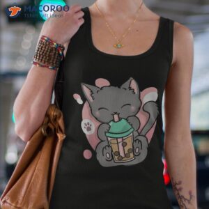 cat boba tea bubble anime kawaii neko shirt tank top 4 1