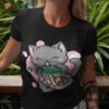 Cat Boba Tea Bubble Anime Kawaii Neko Shirt