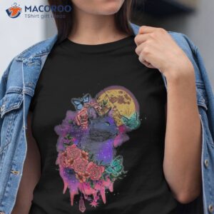 Cat Flowers And Moon Spiritual Design For Lovers Shirt