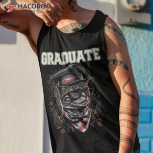 cat graduation graduate 2023 senior high school kindergarten shirt tank top 1