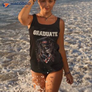 cat graduation graduate 2023 senior high school kindergarten shirt tank top