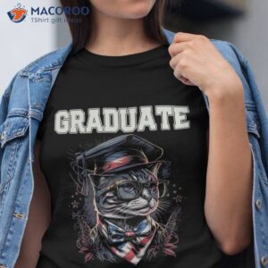 Cat Graduation Graduate 2023 Senior High School Kindergarten Shirt