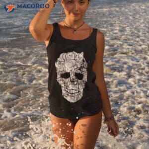 cat skull shirt kitty skeleton halloween costume tank top