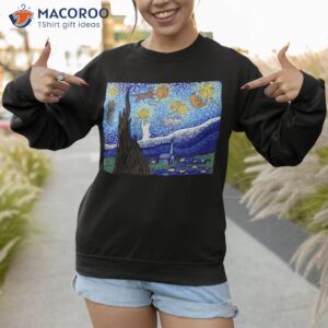 cat starry night s cat van gogh lover shirt sweatshirt 1