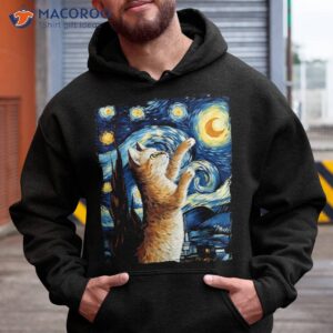 cat starry night shirt van gogh art lover hoodie