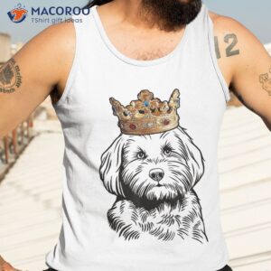 cavapoo dog wearing crown shirt tank top 3