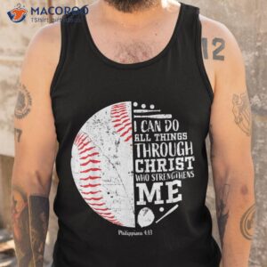 christian baseball i can do all things religious verse gifts shirt tank top