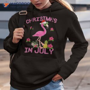 christmas in july for pink flamingo shirt hoodie 3