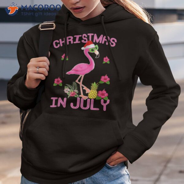 Christmas In July For Pink Flamingo Shirt