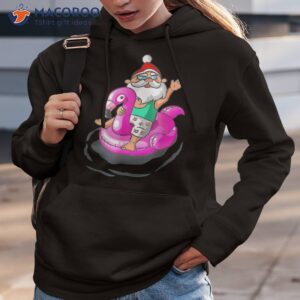 christmas in july santa hawaiian flamingo summer shirt hoodie 3