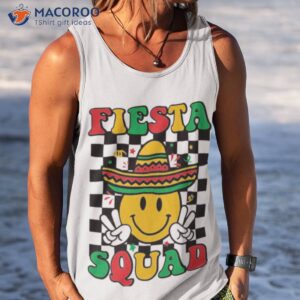 cinco de mayo fiesta squad smile face vintage shirt tank top