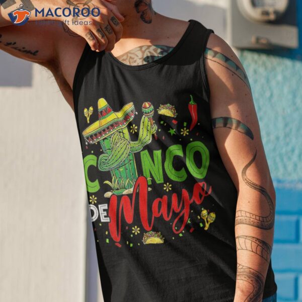 Cinco De Mayo Mexican Fiesta Dabbing Cactus 5 Shirt