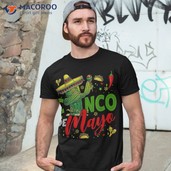 Cinco De Mayo Mexican Fiesta Dabbing Cactus 5 Shirt