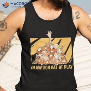 clawtion cat at play funny lover humor kitten shirt tank top 3