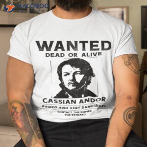 clinton yates wearing wanted dead or alive cassian andor shirt tshirt