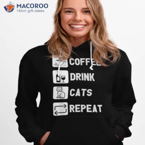 Coffee Drink Cats Repeat Shirt