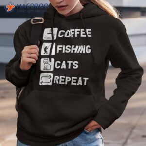 Coffee Fishing Cats Repeat Shirt