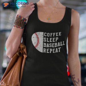 coffee sleep baseball repeat retro funny player shirt tank top 4