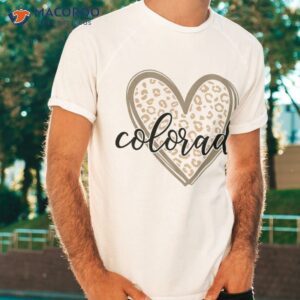 Colorado Tee Leopard Print Heart Graphic Shirt Colorado Tee Leopard Print Heart Graphic Shirt