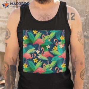 colorful flamingo shirt tank top