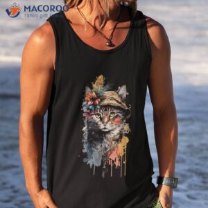 cute boho cat shirt tank top