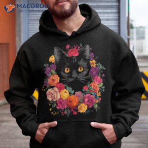 cute cat flower bouquet shirt hoodie