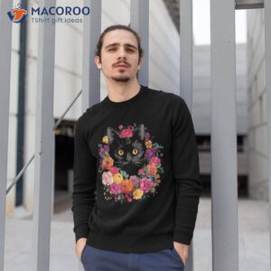 cute cat flower bouquet shirt sweatshirt 1