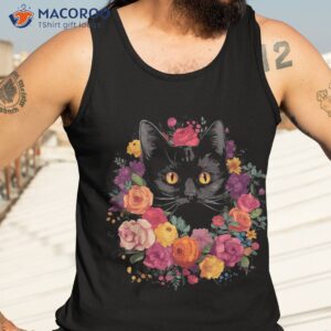 cute cat flower bouquet shirt tank top 3