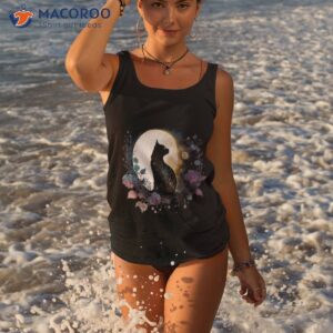 Cute Cat In Moonlight Shirt 2 cute cat in moonlight shirt tank top 3